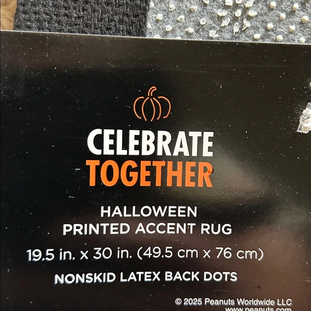 Peanuts Halloween Rug with Black and Orange Accents